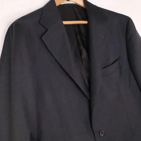 Suitsupply Havana Jetted Slim Men's Size 44 Black 100% Reda 130's Wool Blazer